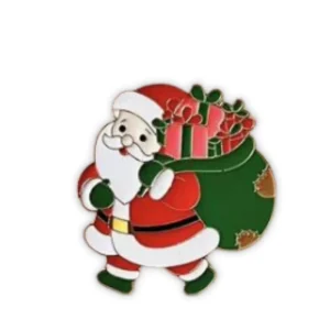 🎁🎅 Tömte med presentväska - Emaljpin
