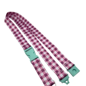 Bright Care Edition - Rutig Rosa nyckelband med Stil