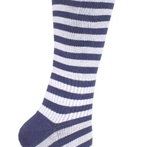 Zent Stödstrumpa Randig Blå/Vit