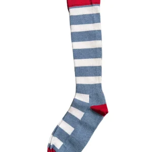 Komfortstrumpor i bomull – Komfort, stöd & stil | Blåvit randig
