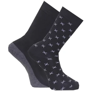 2-pack Strumpor Svart-Grå