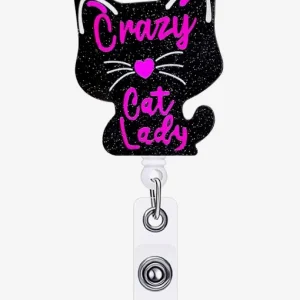 Crazy cat lady – Korthållare med Alligatorklip