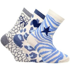 3-pack Barnstrumpor Djurmönster