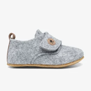 Tofflor i ullfilt för barn – Ljusgrå
