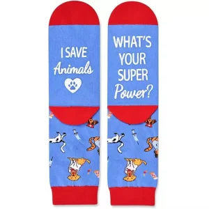 Jag räddar djur - Vårdhjältar Off Duty strumpor | för Vårdpersonal