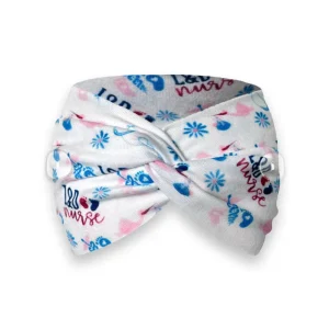 Stilrent Pannband med Medicinskt Mönster – Vårdaccessoar i Polyester