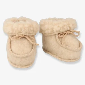 Babytofflor i ull - Beige (3-6 månader)