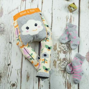 Flower Face Leggings, Stl 0-4 år