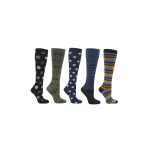 Zent Stödstrumpor Bambu Mönstrade 5-pack