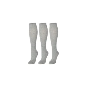 Nuddy Bambu Stödstrumpa 3-pack Ljusgrå