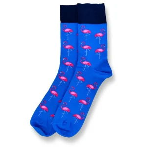 Roliga Strumpor Flamingo Blå