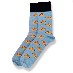 Roliga Strumpor Pizza Grå