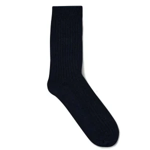 Bambustrumpor Svart Ribbad