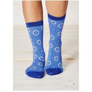 Bambustrumpor Mönstrad Blå - Utsåld