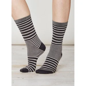 Bambustrumpor Randig Mörkgrå - Utsåld