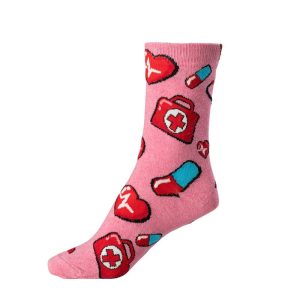 Rosa Sjuksköterskestrumpor för Vårdpersonal – Vårdglädje med Stil