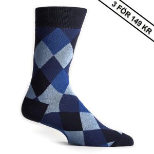 John Henric Strumpor Rutig Blå