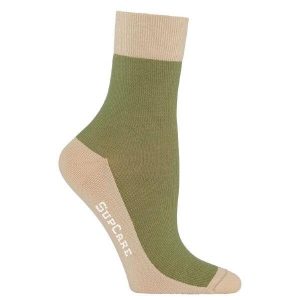Korta Stödstrumpor Khakigrön