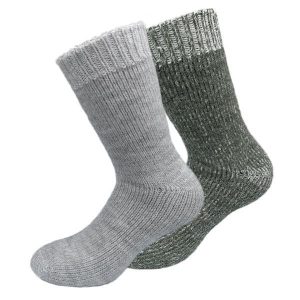 Raggsockor Alpacka Khakigrön 2-pack