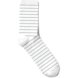 Randiga Bambustrumpor Vit