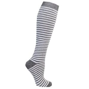 Stödstrumpor Bambu Randig Grå