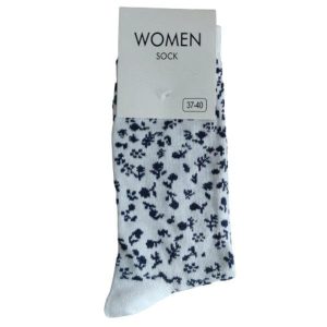 Strumpor Småblommig Vit