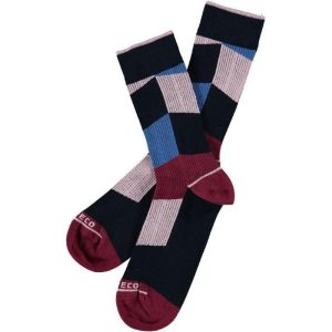 Strumpor Topeco Grafisk Vinröd