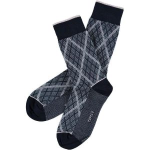 Strumpor Topeco Rutig Blå