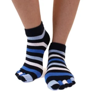 Tåstrumpor Ankel Randig Blå