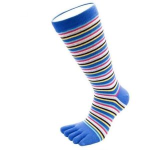 Tåstrumpor Randig Blå Man