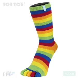 Tåstrumpor Randig Ljusgrön