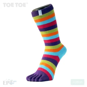 Tåstrumpor Randig Mörklila