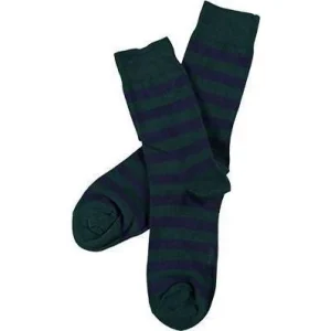 Topeco Randiga Strumpor Mörkgrön