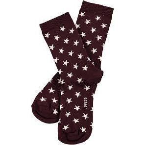 Topeco Strumpor Stjärnor Vinröd